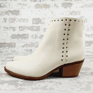 New BP. Wylie Ivory Faux Leather Studded Bootie  W794